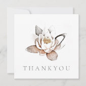 フラットグリーティングカード:ありがとう:ホワイトロータス サンキューカード (正面)