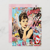 フラットグリーティングカード、サンキューカード ポストカード (正面/裏面)