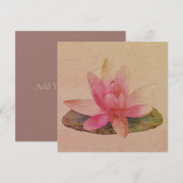 フラットグリーティングカード：ピンクロータス カード