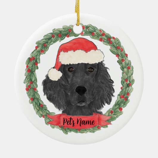 フラットコパーソナライズされたートリテバー セラミックオーナメント (裏面)