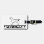 フラットコユーモアのあるートリテバー ラゲッジタグ (正面横)