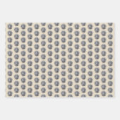 フラットコーテッドリト絵画リーバー – オリジナルドッグアート ラッピングペーパーシート (正面)