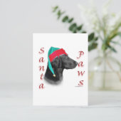 フラットコートリトリエバーサンタポーズ シーズンポストカード (スタンド正面)