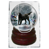 フラットコートレトリエバークリスマス ミディアムペーパーバッグ (裏面)