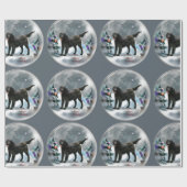 フラットコートレトリエバークリスマス ラッピングペーパー (フラット)