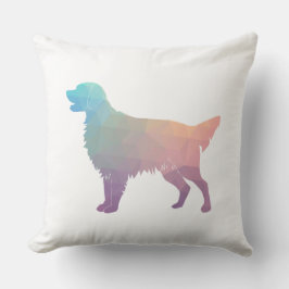 フラットコートレトリエバージオメトリシルエット – パステル クッション