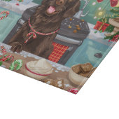 フラットコートレトリエバーホリデーベーキング：クリスマス カッティングボード (角)