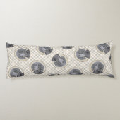 フラットコートレトリエ絵を描ーバーズブラックペットドッグアート ボディピロー (裏面)