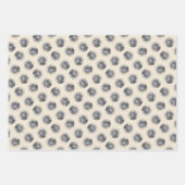 フラットコートレトリエ絵を描ーバーズブラックペットドッグアート ラッピングペーパーシート (正面)