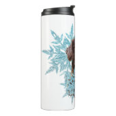 フラットコートレトリバーで雪片 タンブラー (回転左)