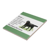 フラットコートレトリバーのアートギフト タイル (側面)