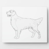 フラットコートレトリバーのカラー対応デザイン フォトプラーク (正面)