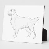 フラットコートレトリバーのカラー対応デザイン フォトプラーク (側面)