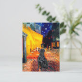 フラットコートレトリバー1 – テラスカフェ ポストカード (スタンド正面)