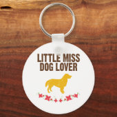 フラットコートレトリバー キーホルダー (正面)