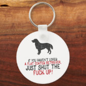 フラットコートレトリバー キーホルダー (正面)