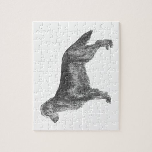 フラットコートレトリバー ジグソーパズル (縦)