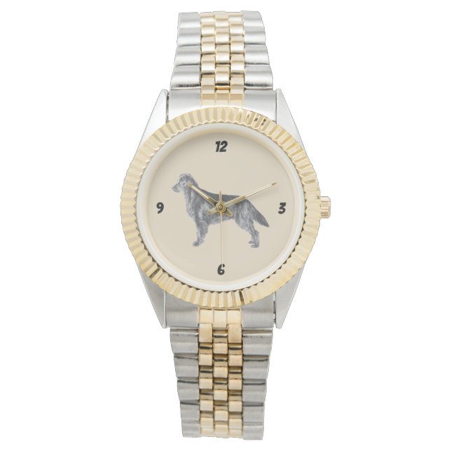 フラットコートレトリバー 腕時計 (正面)