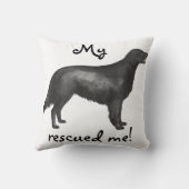 フラットコートレトリーバー救助 クッション (裏面)