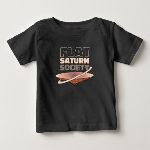 フラットサターソサイエティ - サイエンスデザイン ベビーTシャツ