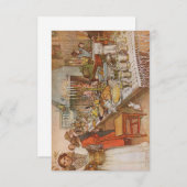 フラットサンキューカードクリスマスイブカールラルソン サンキューカード (正面/裏面)