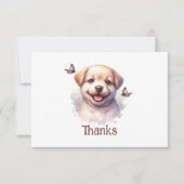 フラットサンキューカードパピードッグテーマ サンキューカード (正面)