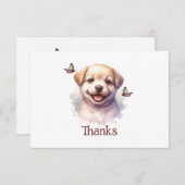 フラットサンキューカードパピードッグテーマ サンキューカード (正面/裏面)