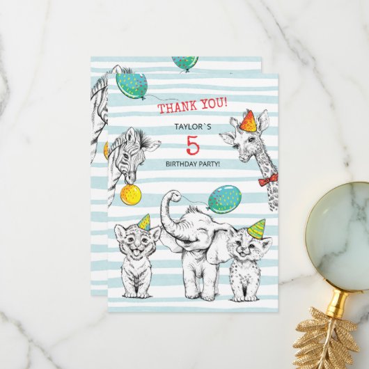 フラットサンキューカード5周年記念パーティー サンキューカード (正面/裏面インサイチュ)