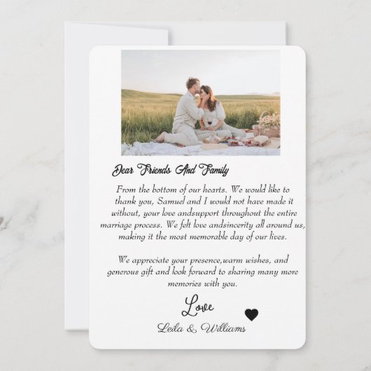 フラットサンキューカード サンキューカード (裏面)