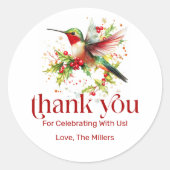 フラットサンキューカード ラウンドシール (正面)