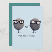 フラットサンキューカード(友最高の人) サンキューカード (正面/裏面)