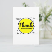 フラットサンキューカード.注文カードをありがとう サンキューカード (スタンド正面)