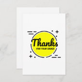 フラットサンキューカード.注文カードをありがとう サンキューカード (正面/裏面)