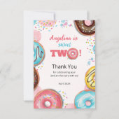 フラットサンキューセカンドバースデーカード。 サンキューカード (正面)
