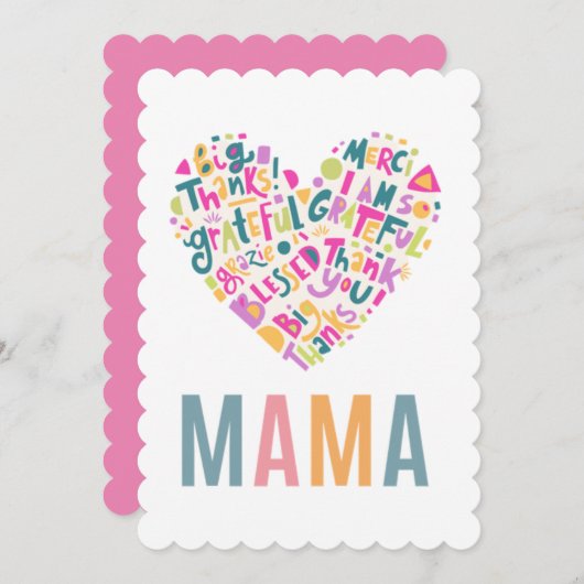 フラットサンキューママカード サンキューカード (正面/裏面)