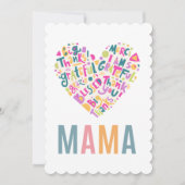 フラットサンキューママカード サンキューカード (正面)