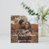 フラットサンクスギビングカーエレガントドレタリングカスタム サンキューカード (スタンド正面)