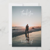 フラットシンプル結婚の写真サンキューカード サンキューカード (正面)