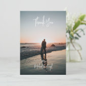 フラットシンプル結婚の写真サンキューカード サンキューカード (スタンド正面)