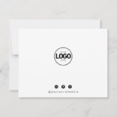 フラットスノーロゴメリークリスマスカード サンキューカード (裏面)