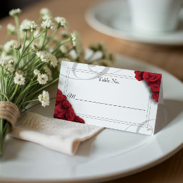 フラットズ結婚座席表とレッドローゼス プレイスカード