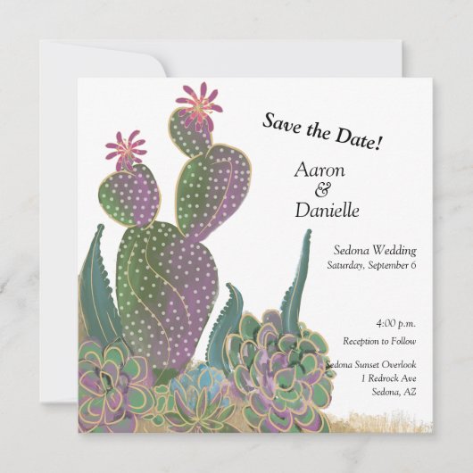 フラットセーブザデートカード サンキューカード (正面)