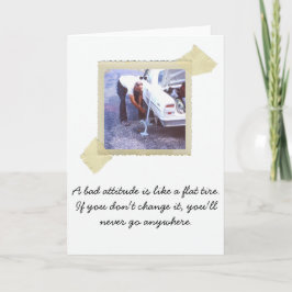 フラットタイヤユーモア カード