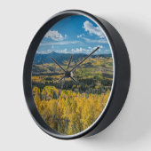 フラットトップの秋の色 |ルートナショナルフォレスト 壁時計 (傾斜)