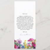 フラットドリンクメニューメドウ開花コレクション メニュー (裏面)