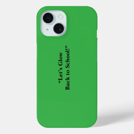 フラットネオン緑の背景 – 学校のテクスチャ Case-Mate iPhoneケース (裏面)