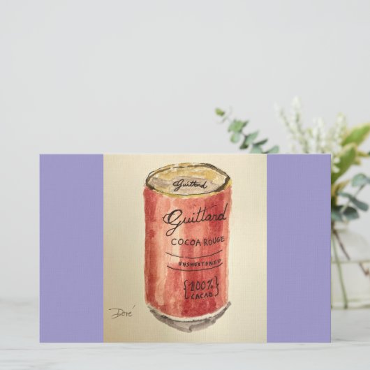 フラットノテカード文房具ココア 便箋 (スタンド正面)