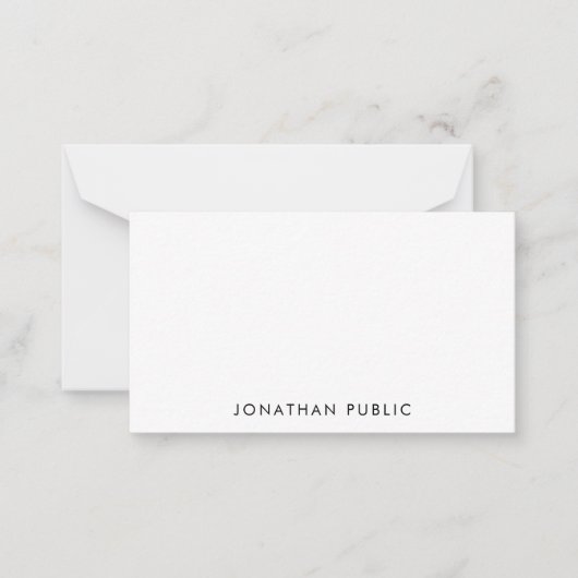 フラットノパーソナライズされたートカードここに文字ロゴを追加 ノートカード (正面)