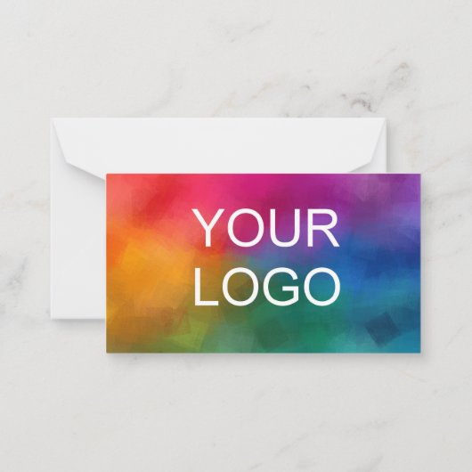 フラットノパーソナライズされたートカードここに文字ロゴを追加 ノートカード (裏面)