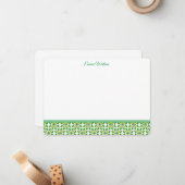 フラットノートカードグリーンフローラ ノートカード (正面/裏面インサイチュ)